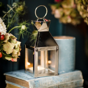 Most Famous Stainless Steel Metal Mini Lanterns Glass <b>Candle</b> Hanging Table Top Functional Pillar <b>Holder</b> for Home Decoration - Product Image 6