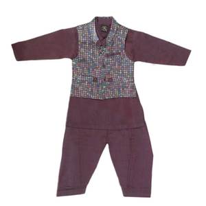 Traje de chaleco para niño - Morado oscuro - Product Image 4