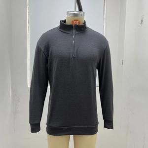 Automne hiver nouveaux hommes décontracté col en v pull léger à manches longues pull demi fermeture éclair respirant sweats d'entraînement pour - Product Image 3