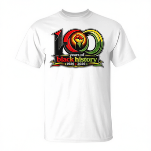 T-shirt Commemorativa del Centenario del Black History Month: 100 Anni di Storia Afroamericana - Abbigliamento Promozionale Premium - Product Image 2
