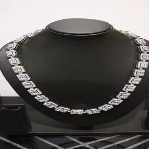 Chaîne à maillons cubains en argent de luxe entièrement glacée D couleur VVS clouté Moissanite testeur de diamant pour mariage - Product Image 3