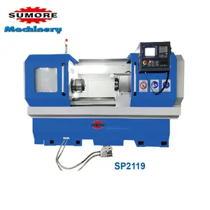 SUMORE SP2119 Metal 3 ejes CNC FANUC torno hecho en China barato CNC torno máquina de corte popular en el mundo