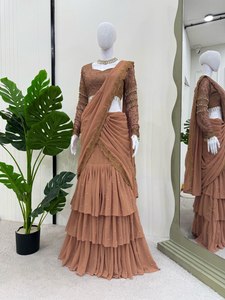 Reday to wear Lehengha saree Bollywood Party Wear Indian Pakistani New Sari <b>Wedding</b> Designer Free Delivery Worldwide - Product Image 6