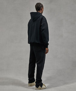 100% algodón Jogger apilado chándal pantalones de chándal acampanados de gran tamaño y conjunto de sudadera con media cremallera - Product Image 2