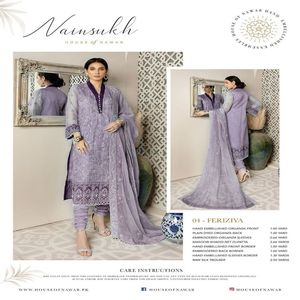 Pantalones de seda cruda Masoorii Duppata bordados hechos a mano, mangas delanteras y traseras de trabajo de Organza para adultos, ropa India paquistaní - Product Image 4