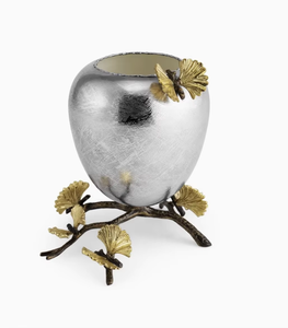 Jarrón Redondo de Metal Plateado con Diseño de Mariposa para Decoración de Interiores de Estilo Contemporáneo y Uso en Mesas de Fiesta, Procedente de la India - Product Image 5