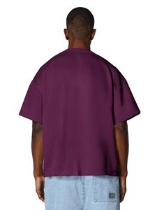 เสื้อยืดคอตตอน/โพลีเอสเตอร์สะพายไหล่ทรงโอเวอร์ไซส์สำหรับผู้ชายลายสีพื้น240กรัม300 GSM - Product Image 2