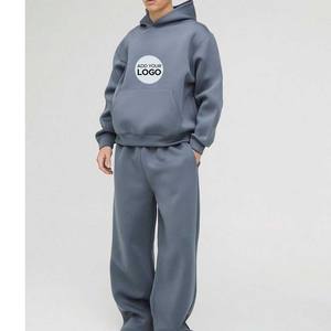 Jersey Pantalones Traje Conjunto cálido de invierno Traje de jogging para hombre Sudadera con capucha y pantalones Premium Loose-Fit - Product Image 1