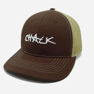 หมวกแก๊ปทรูเกอร์6แผงปักลาย3D ผ้าฝ้าย100% ออกแบบได้ตามต้องการพร้อมตาข่ายระบายอากาศทันสมัยและแฟชั่นคลาสสิกสำหรับผู้ใหญ่ผลิตในเวียดนาม - Product Image 1