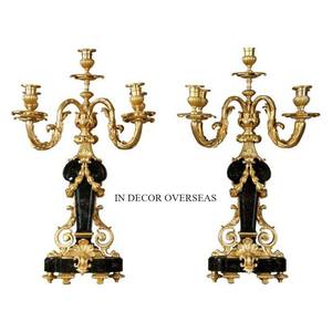 แก้วเคลือบทองเกรดสูงที่มีความต้องการมากที่สุดทำจากนักออกแบบแบบชนบทสไตล์วินเทจอุปกรณ์ตกแต่งงานแต่งงานเชิงเทียน - Product Image 4