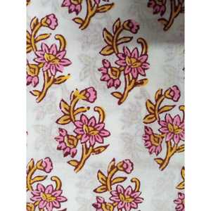 Base blanca, multicolor, Buti, estampado de bloques a mano, tejido orgánico, tejido a rayas de algodón puro, resistente al agua, función de resistencia, 2017 - Product Image 2