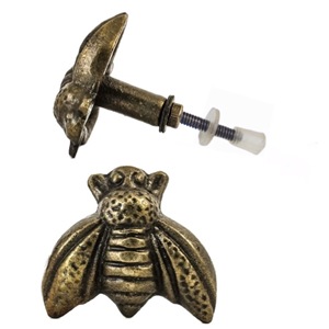 Antique Honeybee <b>Door</b> Drawer Cabinet Knobs & Pull Handle Cast Iron Brass <b>for</b> Kitchen Bedroom Living Room Outdoor & Warehouse Use - Product Image 2