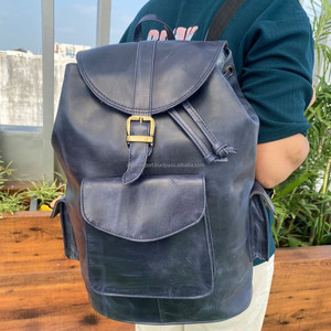 Haute qualité personnalisable hommes à la mode en cuir de vache véritable sac à dos pour ordinateur portable grande capacité en cuir véritable voyage luxe sac à dos - Product Image 4