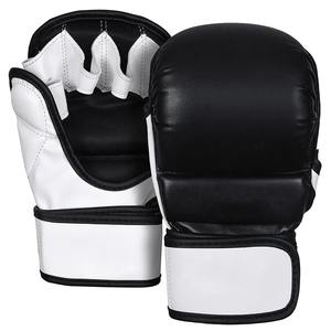 Guantes Mma Boxeo para hombres Mujeres Cuero Más acolchado Guantes de perforación sin dedos para Kickboxing Sparring Guantes MMA - Product Image 6