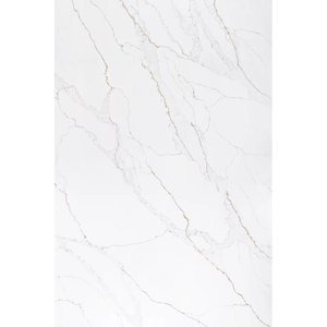 Grande dalle murale moderne en quartz Unionstone Calacatta Romano, composition imperméable - Product Image 1