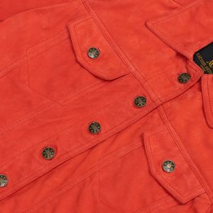 Veste de camionneur d'hiver pour homme en cuir de vache véritable, col montant, fermeture éclair, laiton de qualité supérieure, style urbain, couleurs personnalisables, devant - Product Image 3