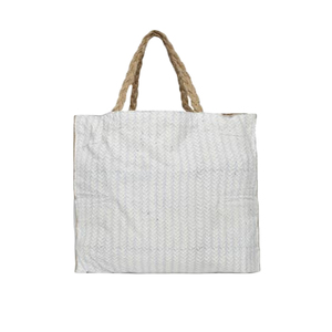 คุณภาพสูงกำหนดโลโก้ได้เองกระเป๋าชายหาดปอกระเจาผ้าฝ้ายกระเป๋าผ้าใบลายตัวอักษรโปรโมชั่น - Product Image 1