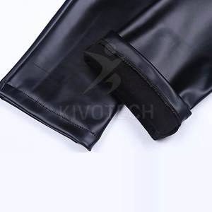 Kivotech กางเกงเอวสูงน้ำหนักเบาแบบตรงสำหรับผู้ชายกางเกงหนังเอวสูงออกแบบโลโก้ได้ตามต้องการ - Product Image 6