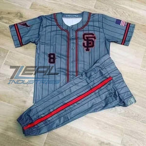 Uniforme de baseball personnalisé impression par sublimation broderie uniforme de softball 100% polyester respirant séchage rapide fabriqué au Pakistan - Product Image 1