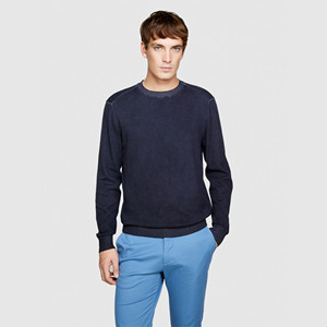 Sweatshirts d'hiver pour hommes en coton, coupe ajustée, sweat-shirt de sport, logo personnalisé imprimé, col rond vintage, doublure, vêtements de sport d'hiver - Product Image 1
