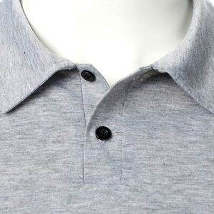 เสื้อกอล์ฟผ้าฝ้ายถักแบบลำลองสำหรับผู้ชายเสื้อถักแบบปรับแต่งได้แขนสั้นป้องกันรอยยับ - Product Image 3