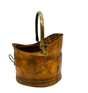 Luxury Design Charcoal Bucket Grey Finishes Handmade Coal Bucket with <b>Shovel</b> Modern Coal Hod Metal Log Holder - Product Image 4