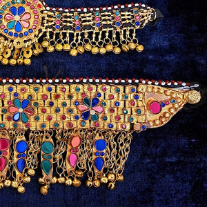 พรีเมี่ยมคุณภาพอัฟกานิสถานชุดเครื่องประดับวินเทจสําหรับสุภาพสตรีมาใหม่หรูหราตะวันออกกลางอัฟกานิสถานชุดสร้อยคอเครื่องประดับ - Product Image 6