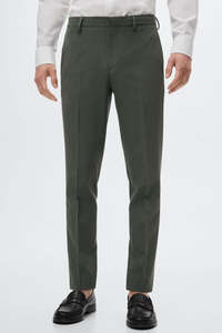 2024กางเกงลำลองธุรกิจเอวสูงของผู้ชายชุดเดรสผู้ชายทรงตรงเข้ารูปผ้าวูลแบบคลาสสิก - Product Image 5