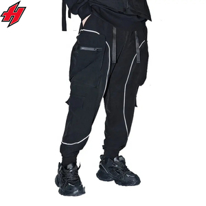 Pantalones Cargo de trabajo para hombre con bolsillos laterales Pantalones de moda para hombre Pantalones Cargo azules cielo informales de ajuste regular - Product Image 3