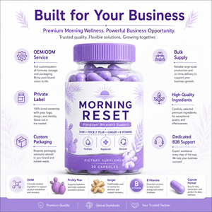 Cápsulas <span class=keywords><strong>para</strong></span> <span class=keywords><strong>la</strong></span> Recuperación de <span class=keywords><strong>la</strong></span> <span class=keywords><strong>Resaca</strong></span> Morning Reset, DHM, Opalo, Jengibre, Vitaminas <span class=keywords><strong>B</strong></span>, Hidratación, Repuesto de Nutrientes, Marca Privada - Product Image 6