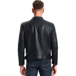 Nueva Chaqueta de Cuero 2025 para Hombre, Chaqueta de Cuero PU Ajustada para Hombre, Chaqueta de Cuero de Moda en Tallas Grandes al por Mayor - Product Image 3