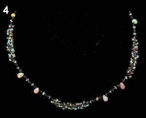 Natural Genuine Opal <b>Necklace</b> 925 Sterling Silver Wire Wrapped Beaded Handmade Jewelry Stylish Gift for Her Minimalist Gemstone - Product Image 5