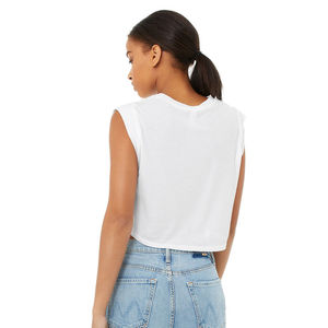 Gran oferta de camisetas recortadas informales de manga corta para mujer, ropa de calle de talla grande, novedad personalizable, camiseta recortada al por mayor - Product Image 6