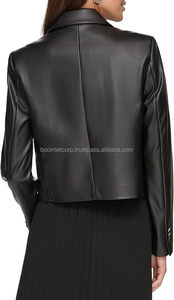 New Arrival Winter Men's Cow Skin Leather Canvas Waterproof Windproof Double Breasted <b>Jacket</b> - Product Image 5