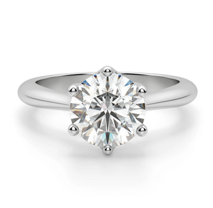 Brillant rond coupe Moissanite Solitaire bague femmes bague en argent Sterling Moissanite nouveau Design bague pour les femmes - Product Image 1