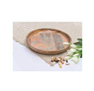 Plato de madera e impreso, plato de charcutería, tabla para cortar queso con asa, bandeja para servir para decoración de boda, color oscuro - Product Image 5