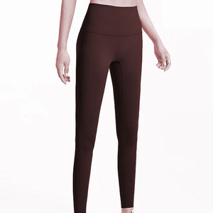 Leggings de fitness taille haute élastiques pour femme, nouveau design, respirants, décontractés, en coton/fibre de bambou, longueur genou, tricotés - Product Image 6