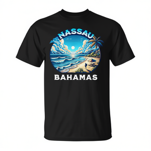 T-Shirt Souvenir di Nassau Bahamas, Design Personalizzabile Promozionale per Viaggiatori - Product Image 2