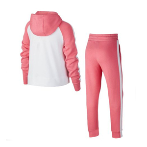 Ensemble de survêtement 2 pièces en coton 100 % violet et blanc 2025 avec logo personnalisé, sweat à capuche zippé et pantalon de jogging – Vêtements de sport et streetwear décontractés en gros - Product Image 2
