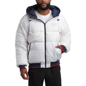 Chaqueta de invierno informal para hombre, abrigo de tela acolchada, prendas de vestir acolchadas con capucha, a prueba de viento y a prueba de viento - Product Image 1