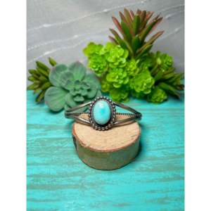 Navajo Handmade New Lander & Sterling <b>Silver</b> Fashion <b>Cuff</b> <b>Bracelet</b> - Product Image 1