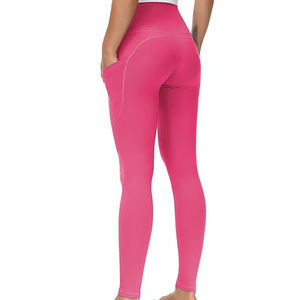 Pantalones de yoga con gráfico de logotipo personalizado transpirable de alta calidad para mujer Leggings deportivos para ejercicio de levantamiento de cadera-Nueva llegada - Product Image 4