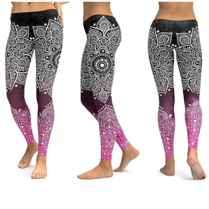 Leggings de yoga pour femmes, imprimés à carreaux, taille mi-haute, longueur intégrale, en Spandex/Nylon, couleurs et logo personnalisables, séchage rapide, respirants - Product Image 4