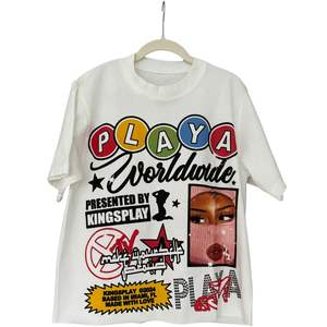 Camiseta de Gran Tamaño para Hombre, Estilo Urbano, con Estampado Gráfico, Manga Corta, Algodón, Diseño Pop Art Atrevido, Informal, para Uso Diario - Product Image 3