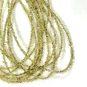 Cuentas de Cuarzo Herkimar con Recubrimiento de Diamante, Color Amarillo Miel Claro Natural, Calidad AAA, Tamaño 2-3 mm - Product Image 1