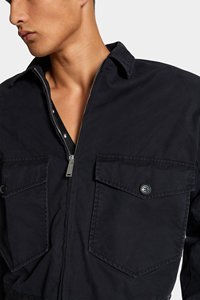 Cham King Chaqueta de mezclilla tejida 100% algodón para hombre, de alta calidad, transpirable, con lavado ácido, 0035, casual de invierno, con bordado y detalles de costura - Product Image 3