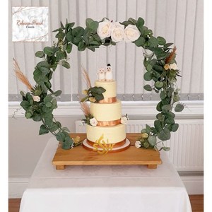 Arche décorative de mariage fantaisie, support à gâteau de forme ronde, fleur décorative, thème romantique pour dîner, dessert, fournitures de support de service - Product Image 4