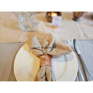 Porte-serviettes en métal de dernière génération, finition or brillant argenté, forme personnalisée, écologique, en stock, décorations de fête de mariage - Product Image 3