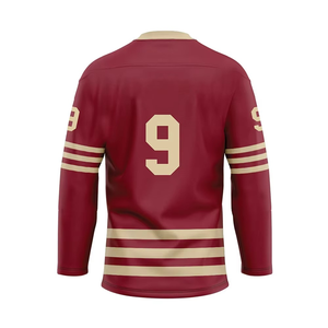 Jersey de Hockey sobre Hielo 2026, Servicio OEM Personalizado, Ecológico, Antibacteriano, Transpirable, de Secado Rápido, para Hombre, 100% Poliéster - Product Image 4