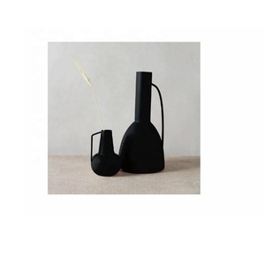 Venta caliente florero de Metal moderno con acabado mate florero de mesa moderno de Metal florero de Metal para decoración de mesa hogar sala de estar, etc. - Product Image 4